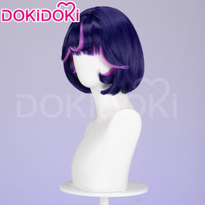 DokiDoki Game Cosplay Wig  Short Purple Wig