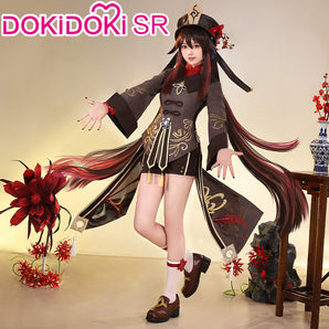 【Normal Ver. Ready For Ship】【Size S-XXL】DokiDoki-SR Game Genshin Impact Hutao Cosplay Costume Hu Tao Costume Halloween