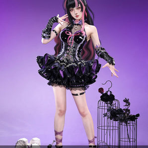 【POLL】$5 Deposit =10% OFF Coupon  DokiDoki-SR Game NARAKA: BLADEPOINT Cosplay Costume Black Purple Dress