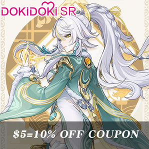 【POLL】$5 Deposit =$10 Coupon DokiDoki-SR Game Genshin Impact Luna IV Zi Bai Costume White Horse Adeptus Zibai