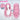 DokiDoki Music Project Cosplay Wig Long Curly Pink Hair Double Ponytails Cafe Collab