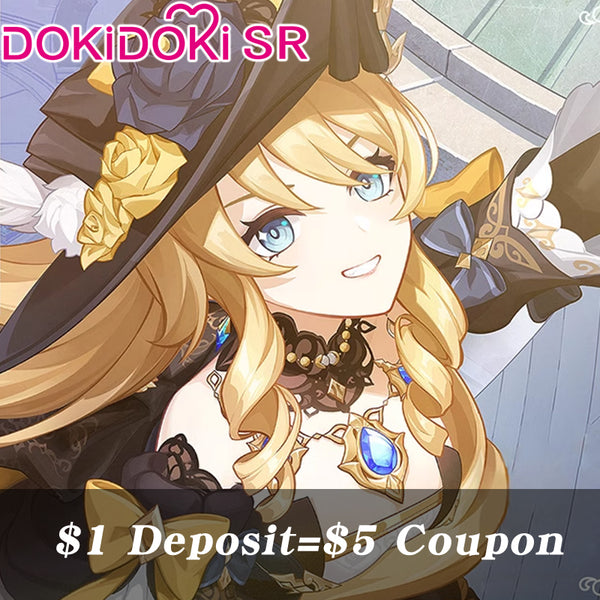 $1 Deposit =$5 Coupon DokiDoki-SR Game Genshin Impact Cosplay Fontaine  Navia Costume