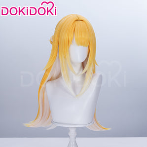 DokiDoki Game Zenless Zone Zero Cosplay Ju Fufu Cosplay Wig Long Straight Yellow Hair Ju Fu Fu ZZZ