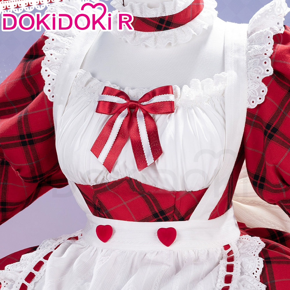 Shuko Robe DokiDoki-R Anime Shugo Chara Cosplay Tsukiyomi Utau Costume Red Maid D ...