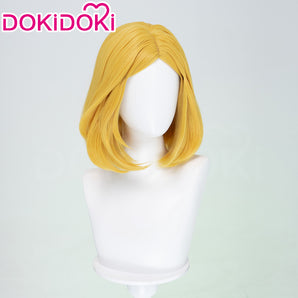 DokiDoki Game Cosplay Orange Wig Short Slightly Curly