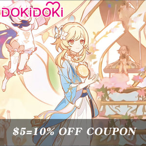 【POLL】$5 Deposit =10% OFF Coupon DokiDoki-SR Game Genshin Impact Cosplay Lumine Knight of Flowers Lumine Costume Ying