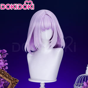 DokiDoki Game Honkai: Star Rail Cosplay Polyxia Cosplay Wig Short Straight Purple Hair