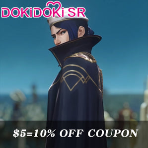 $5 Deposit =10% OFF Coupon DokiDoki-SR Game Cosplay Costume Blue Black With Cape