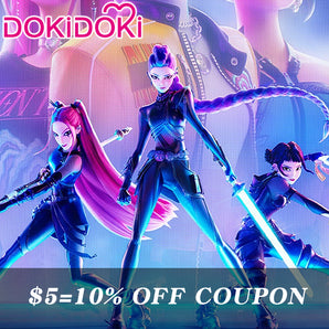 【Confirmed】$5 Deposit = 10% off Coupon DokiDoki Movie Anime KPop Demon Hunters Cosplay Rumi / Mira / Zoey Costume Battle Suit HUNTR/X