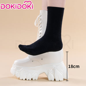 【In Stock】【18 CM】DokiDoki Height Increasing Shoes / Elevator Shoes Martin Boots Black White Invisible Thick-Soled 18CM