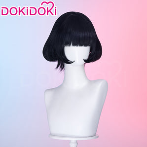 DokiDoki Anime Cosplay Wig Short Straight Black Hair