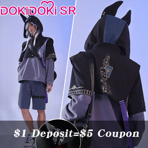 $1 Deposit =$5 Coupon DokiDoki-SR Game Genshin Impact Cosplay Cyno Costume Doujin Casual Wear Sumeru
