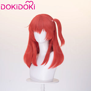 DokiDoki Anime Bocchi the Rock! Cosplay Kita Ikuyo Wig Long Straight Red Hair Braids Kessoku Band