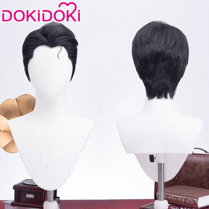 【Ready For Ship】DokiDoki Game Lord of the Mysteries Cosplay Dunn Smith Black Short Wig