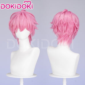 DokiDoki Virtual Idol PLAVE Cosplay Bamby Wig Short Straight Pink Hair Chae Bong Gu Chae Bonggu