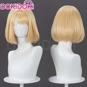 【US LOCAL SHIPPING 】DokiDoki Anime Cosplay Wig Short Straight Yellow Hair