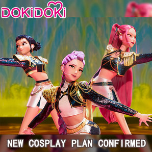 【Confirmed】$5 Deposit = 10% off Coupon DokiDoki Movie Anime KPop Demon Hunters Cosplay Rumi / Mira / Zoey Costume GOLDEN HUNTR/X