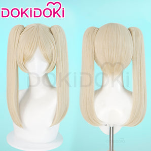 DokiDoki Game Skullgirls Cosplay Marie Wig Long Straight Light Beige Hair