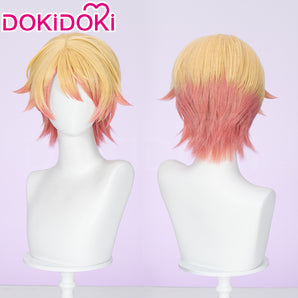 【Ready For Ship】DokiDoki Cosplay Tenmaa Tsukasaa Wig Short Yellow Orange Hair
