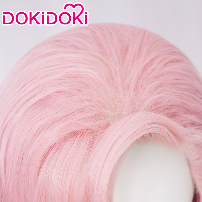 DokiDoki Game Genshin Impact Cosplay Babel Wig Long Pink Green Highlig ...