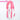 DokiDoki Anime Cosplay Wig Long Straight Pink Hair Pre Braided