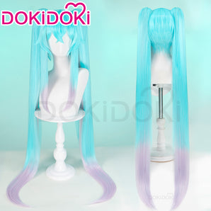 DokiDoki Cosplay Wig 2024 Racing Suits Style Long Straight Blue Purple Hair