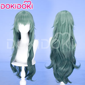 DokiDoki Game Cosplay Wig Long Green Women Hair