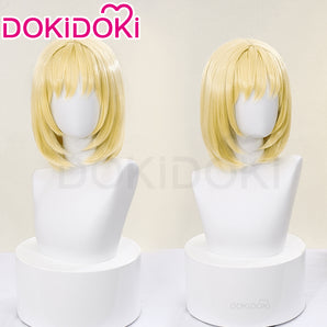 DokiDoki Anime Cosplay Wig Short Straight Gold Hair