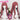 【Ready For Ship】DokiDoki Anime Paradox Live THE ANIMATION Cosplay Anne Faulkner Wig Long Curly Red Blue Hair