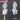 【Ready For Ship】DokiDoki Anime Cosplay Kneesoocks Cosplay Wig Long Straight Light Blue Purple Highlights Hair
