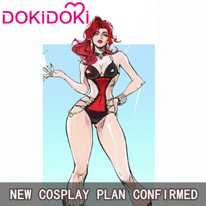 【Confirmed】$5 Deposit =10% OFF Coupon DokiDoki Game Cosplay Costume Black Red Swimsuit