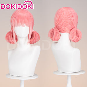 DokiDoki Manga Blue Box Cosplay Hina Chono Wig Short Straight Peachy Pink Hair Two Buns