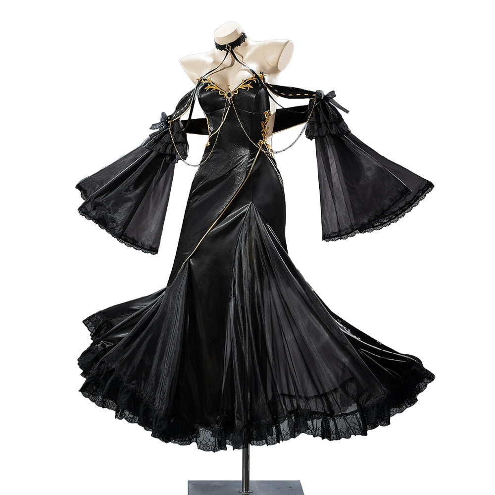 black anime dresses DokiDoki-R Anime Cosplay Costume Black Dress Gown – dokidokicosplay