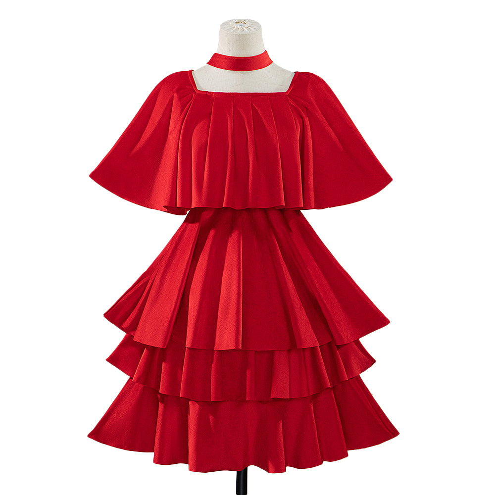frieren red dress Cosplay Frieren Beyond Journey's End Red Dress Halloween Carnival Suits Costumes