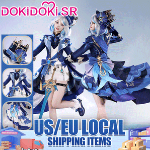 【US/EU LOCAL SHIPPING】【Size S-2XL】DokiDoki-SR Game Genshin Impact Cosplay Fontaine Furina Costume Dark Furina Focalors