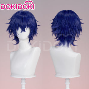 DokiDoki Game Cosplay Wig Short Straight Purple Hair