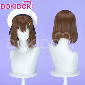 DokiDoki Anime Magical Girl Lyrical Nanoha Cosplay Wig Hayate Yagami Brown Straight Women Hair