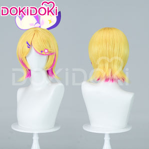 DokiDoki Game Cosaply Wig Women Short Straight Gradient Hair