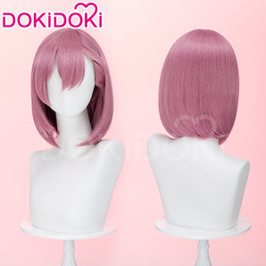 【Ready For Ship】DokiDoki Anime 2.5 Jigen no Ririsa Cosplay Amano Ririsa Wig Short Straight Pink Hair