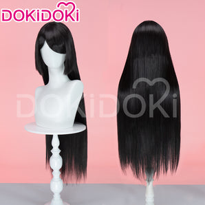 DokiDoki Anime Cosplay Wig Black Straight Women Hair