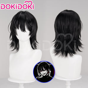 DokiDoki Game Tou Qi Cosplay Nai He Wig Male / Female  Black Long / Short Wig Touqi Naihe