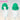 【Ready For Ship】DokiDoki Anime Cosplay Wig Short Curly Layered Outward-Flipped Green Hair