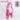 DokiDoki Anime Cosplay Wig Long Curly Pink Hair / Crown