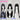 DokiDoki Anime Cosplay Devil Women Black Long Wig / Hiarband  Accessory