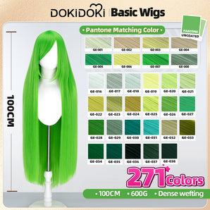 【Ready For Ship】【Green】DokiDoki Cosplay Wig Basic Wig Long Straight Green 100 CM Hair