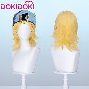 DokiDoki Anime Cosplay Wig Yellow Medium-Length Wig