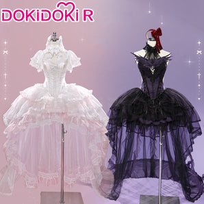 DokiDoki-R Anime Cosplay Goddess / Devil Costume Dress Doujin Purple / White