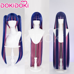 【Ready For Ship】DokiDoki Anime Cosplay Cosplay Wig Long Straight Blue Pink Hair
