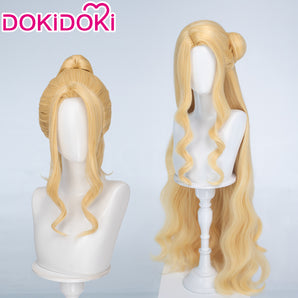DokiDoki Anime The One Within the Villainess Cosplay Remilia Rosa Graupner Wig Long Curly Blonde Hair