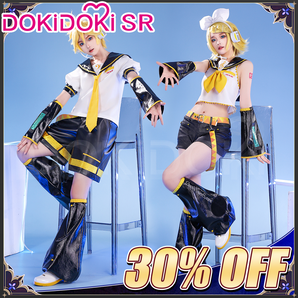 【Ready For Ship】【Clearance Sale】【Size S-2XL】Dkidoki-SR Vsinger Cosplay Kagamine Rinn / Kagamine Lenn Costume